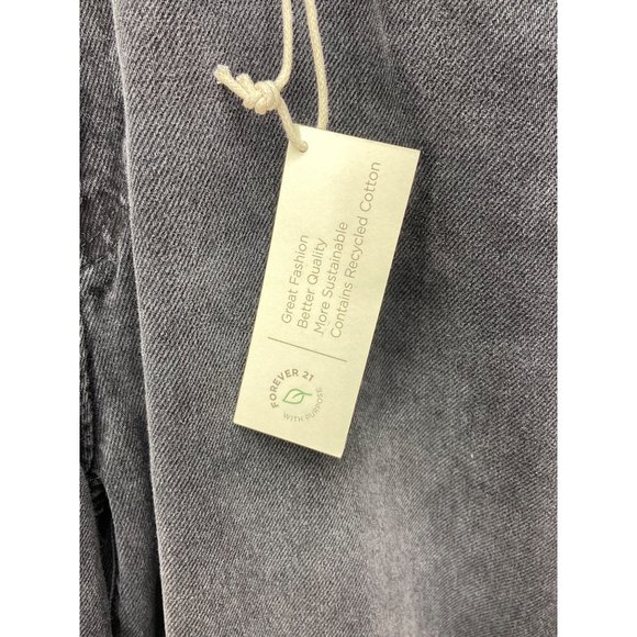 Forever 21 Distressed Faded Black‎ Cropped Women's Size 29 Denim Pants - Picture 7 of 10